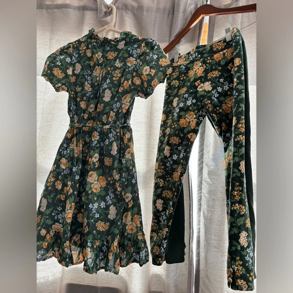 Janie and Jack dress and two leggings. Dress Sz 14 and leggings 12. - Picture 1 of 11